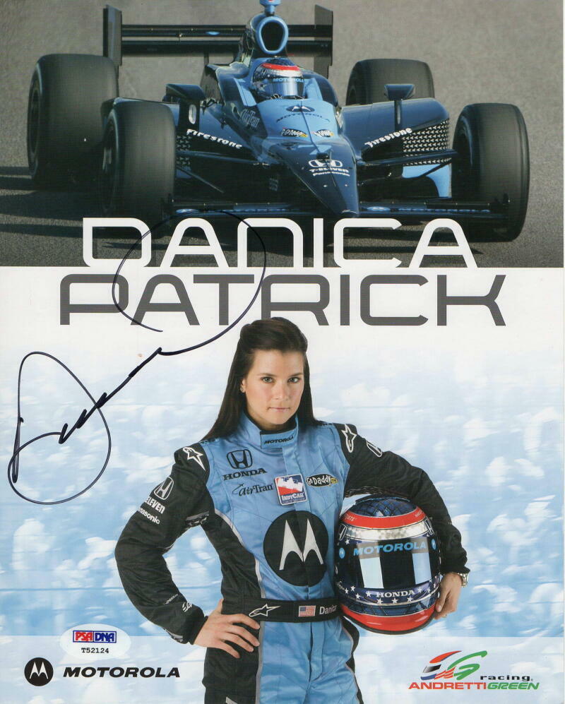 DANICA PATRICK SIGNED AUTOGRAPH 8X10 DRIVER CARD Photo Poster painting - SEXY NASCAR DRIVER PSA