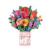 Cadeau de carte de voeux de bouquet pop-up- pour la fête des mères