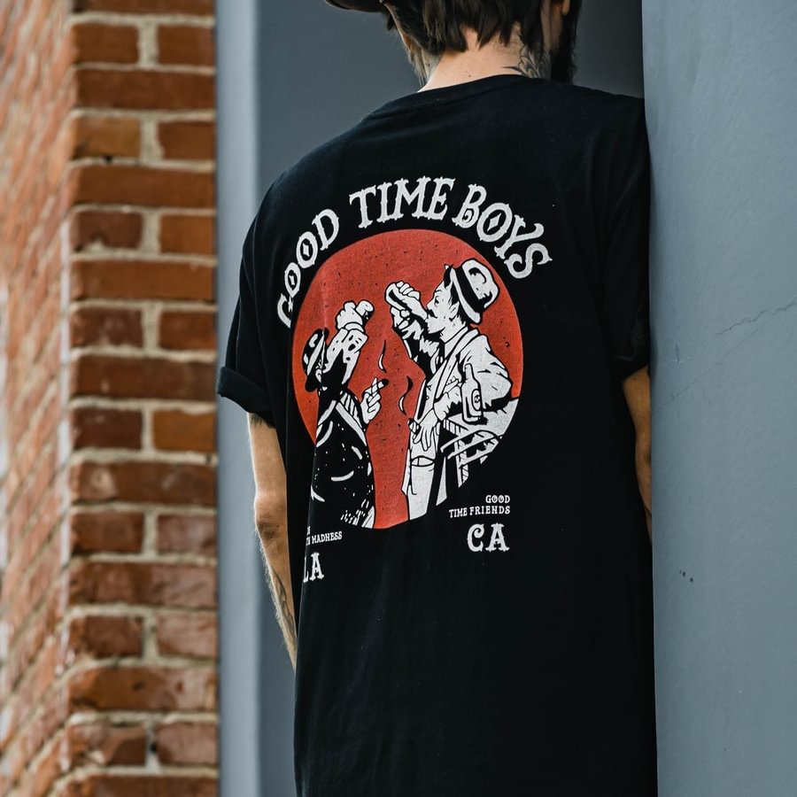 Good Time Boys printed casual T-shirt -  