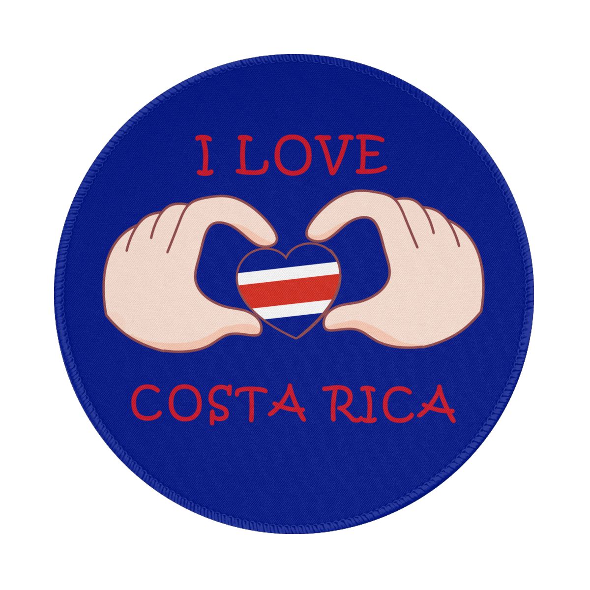 I Love Costa Rica Gaming Round Mousepad for Computer Laptop
