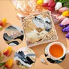 8pcs/set Diamond Painting Mountain Pattern Coaster Cup Cushion Home Decor