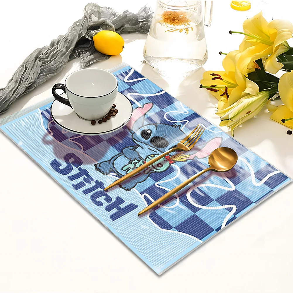 DIY Stitch Diamond Painting Placemat Diamond Crafts Projects for Kids Adults
