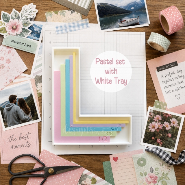 Card Making Alignment Guide Set with Tray