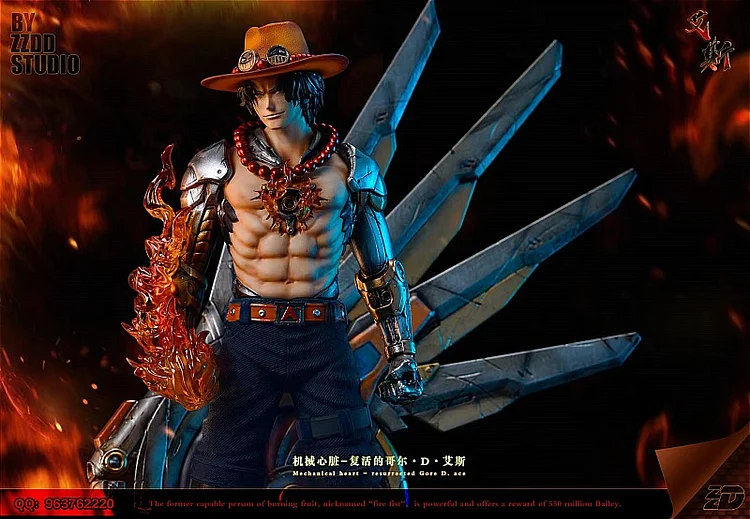 【Pre-order】1/6 Scale Resurrected Portgas D. Ace with Mechanical Heart - ONE PIECE Resin Statue - ZZDD Studios