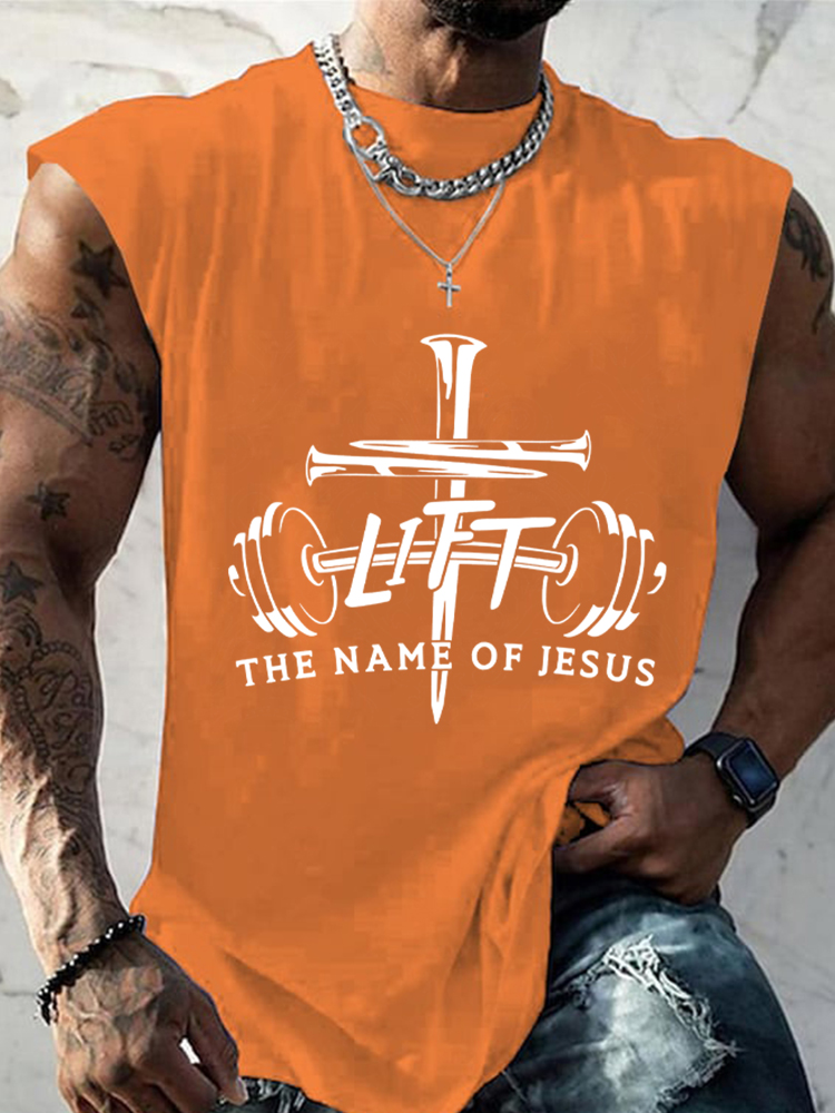 Lift The Name Of Jesus Print GYM Vest / Rvogue / Rvogue