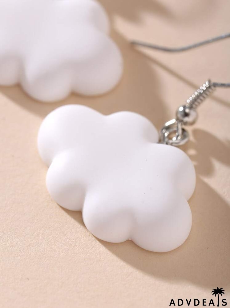 Cloud Charm Drop Earrings