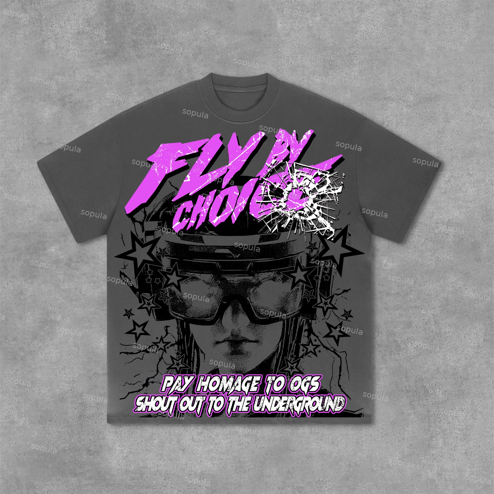 Sopula Fly By Choice Graphic Print Cotton T-Shirt - Sopula ｜Premium Graphic Tees & Graphic Streetwear