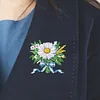 4Pcs Diamond Painting Brooch Diamond Painting Pins Jewelry Kit (Flower)
