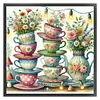 Teacups And Vases-11CT Stamped Cross Stitch 45*45cm/17.72*17.72in tapestrymarket