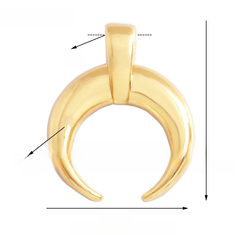 1 Piece 12 * 23mm 15*15mm 5*12mm Hole 5~5.9mm Half 925 Silver Zircon Sun Moon Pendant Jewelry Accessories