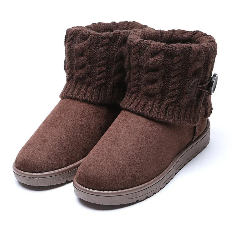 Women's Knitted Short Boots Warm Snow Boots
