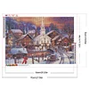 (70*50cm)Xmas Country Scene - Full Round Drill Diamond Painting