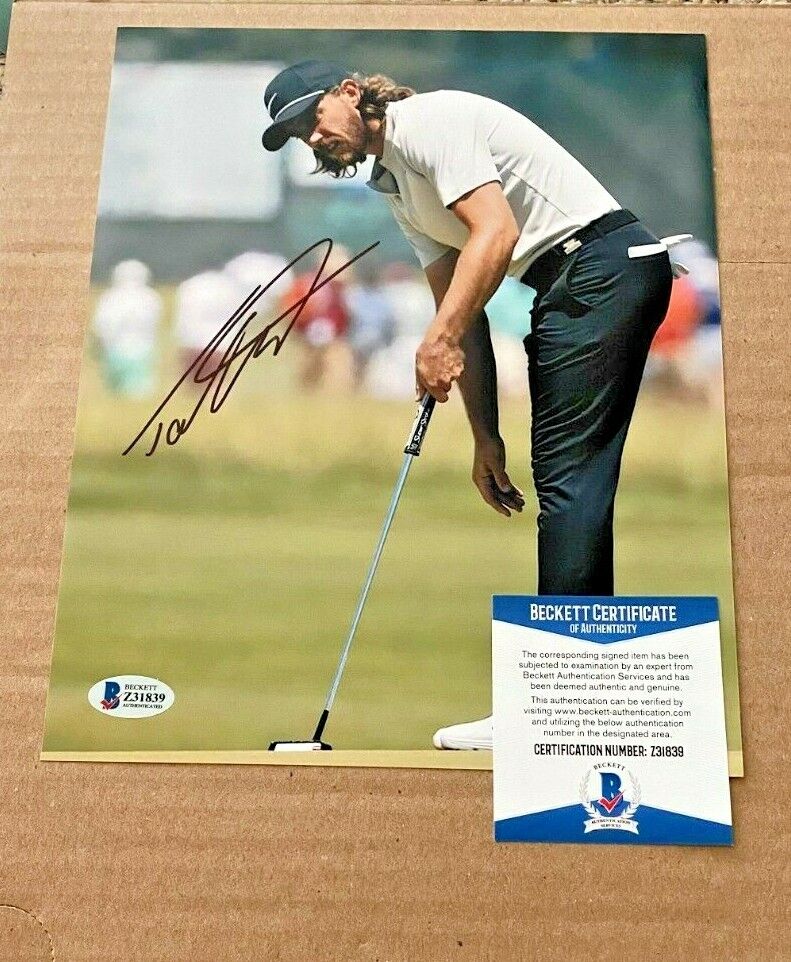 TOMMY FLEETWOOD SIGNED PGA GOLF 8X10 Photo Poster painting BECKETT CERTIFIED