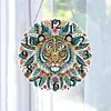 (US Local)Acrylic Special Shaped Tiger 5D Diamond Painting Hanging Clock Art Craft
