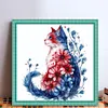 Blue And White Porcelain Cat-11CT Stamped Cross Stitch 40*40cm tapestrymarket