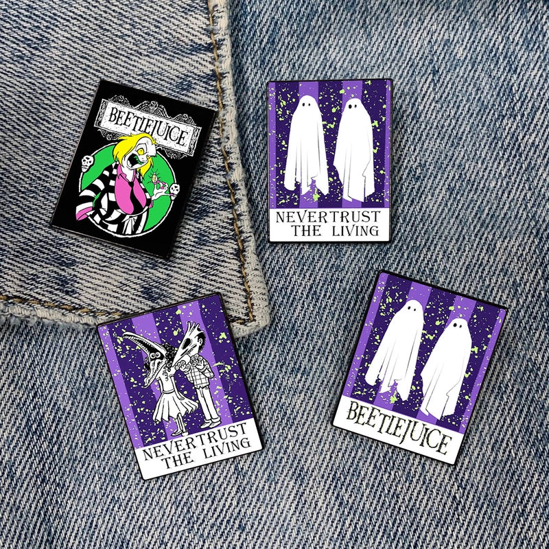 Funny Pin Letter Ghost Alloy Unisex Brooches