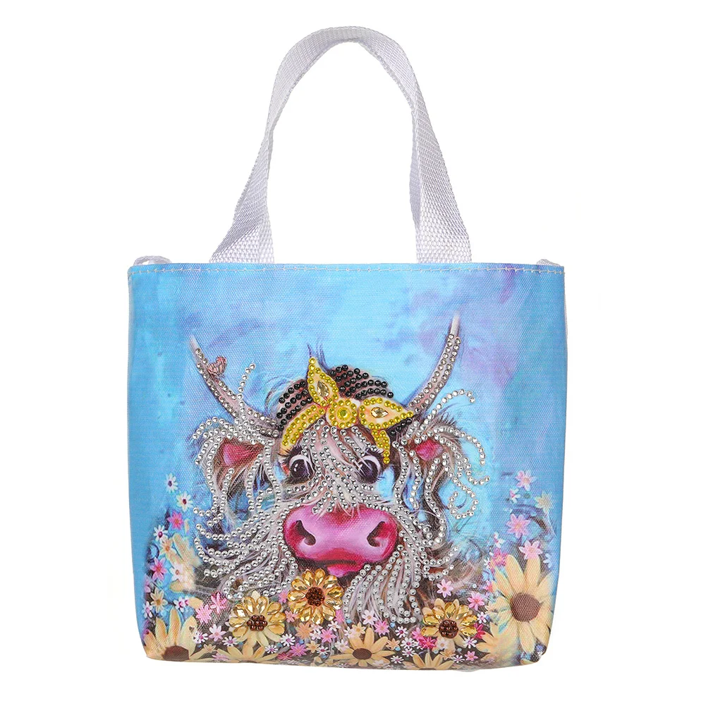 5D Diamond Painting Handbag DIY Canvas Yak Storage Bag Tote Gifts