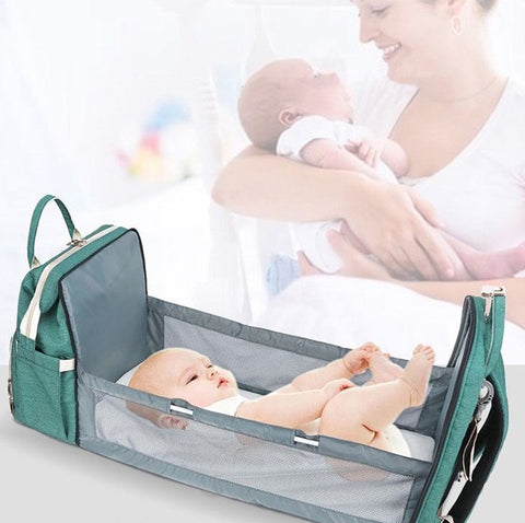 Expandable Diaper Bag Backpack with Portable Changing Station