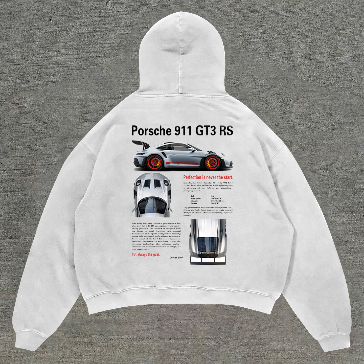 Fashionable and personalized 911 printed loose hoodie