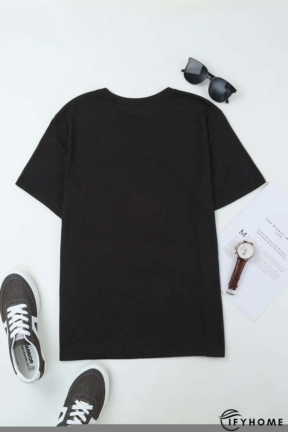 Gray Solid Basic Crewneck Short Sleeve Men\'s T-shirt | IFYHOME