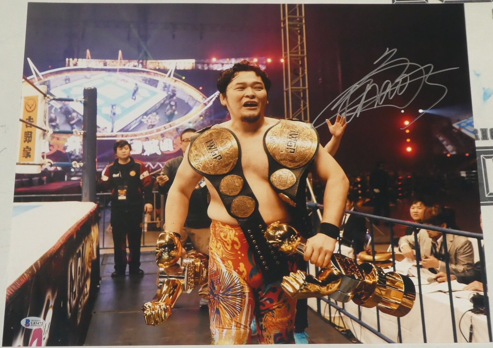 Toru Yano Signed 16x20 Photo Poster painting BAS Beckett COA New Japan Pro Wrestling Autograph 3