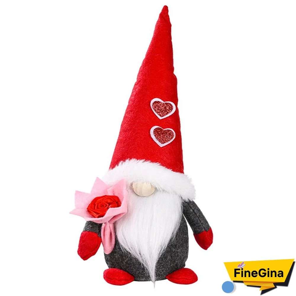 Valentines Gnomes Plush Decorations - Mr And Mrs Scandinavian Tomte Elf Dwarf Figurines Table Decor Ornaments Gifts