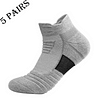 5 Pairs-Unisex Cotton Sweat-absorbent Sports Socks Football Socks by Inlyline