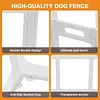 [US Local Warehouse] 12-Panel Clear Acrylic Indoor Dog Playpen 23.6 Inch-H Whelping Crate Kennel Cage Enclosure with Door Easy Assemble Pet Fence Transparent Pet Pen for Small Animals Bunny Rabbit Ferret