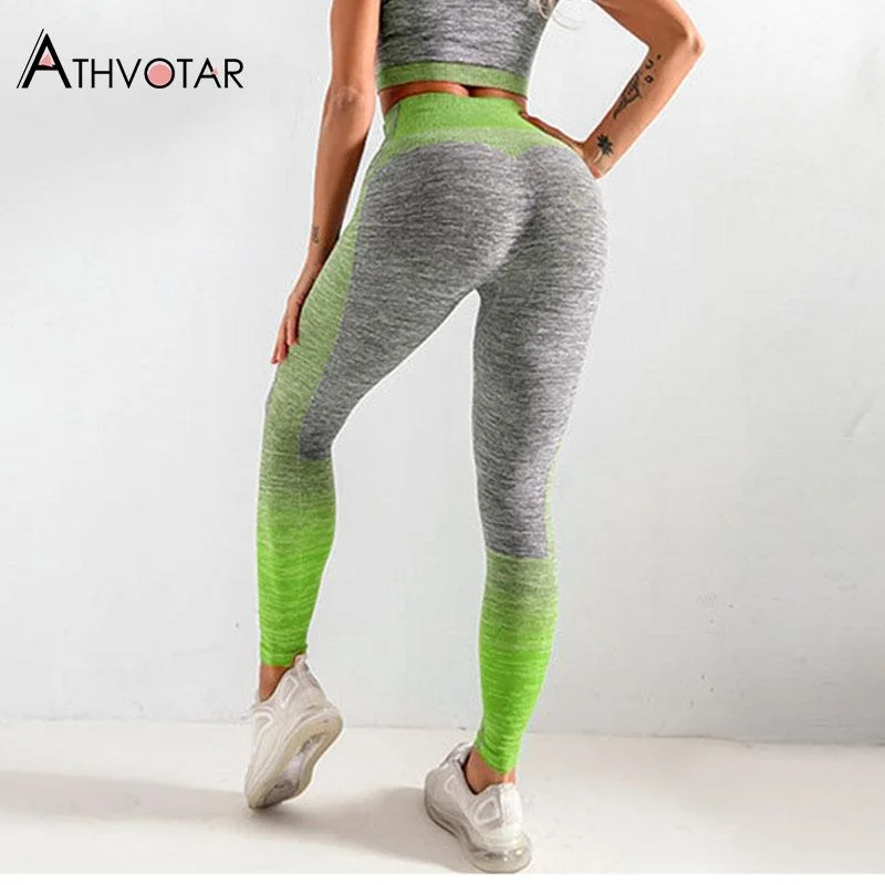 Seamless Fitness Leggings Women Push Up Activewear Leggins Mujer Knitting Workout Jegging Femme
