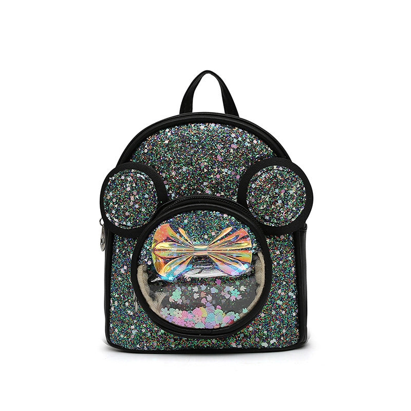 New Sequins Children’s Bag Cute Cartoon Princess Backpack Women’s Fashion Casual Stylish Kindergarten Back