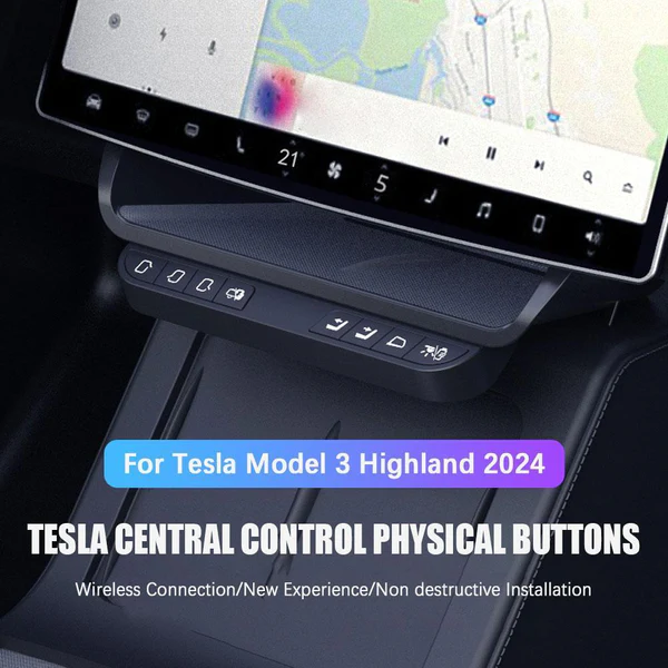 TESLASY Tesla Model 3/Y/ Model 3 Highland Storage Box Intelligent Control Physical Buttons