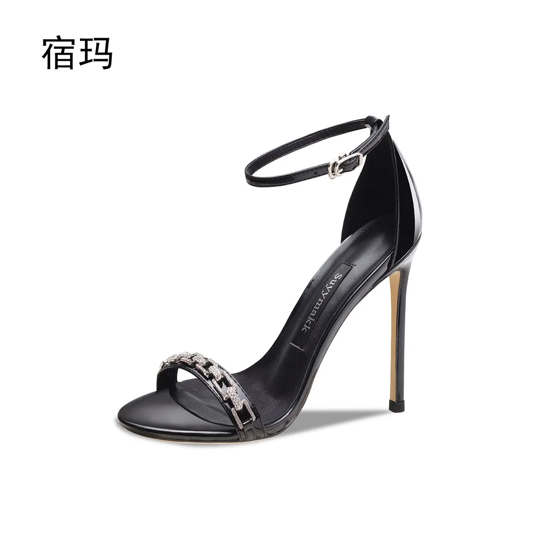 2022 New Women Gladiator Sandals Shoes Sexy High Heels Sandals Summer Party Dress Shoes Real Leather Designer Pumps 6cm 8cm 10cm