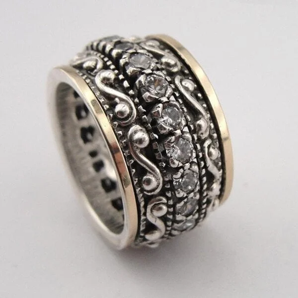 925 Carved Gemstone Ring