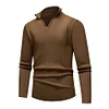 Men's Stylish Half-Zip Ribbed Sweater by Inlyline