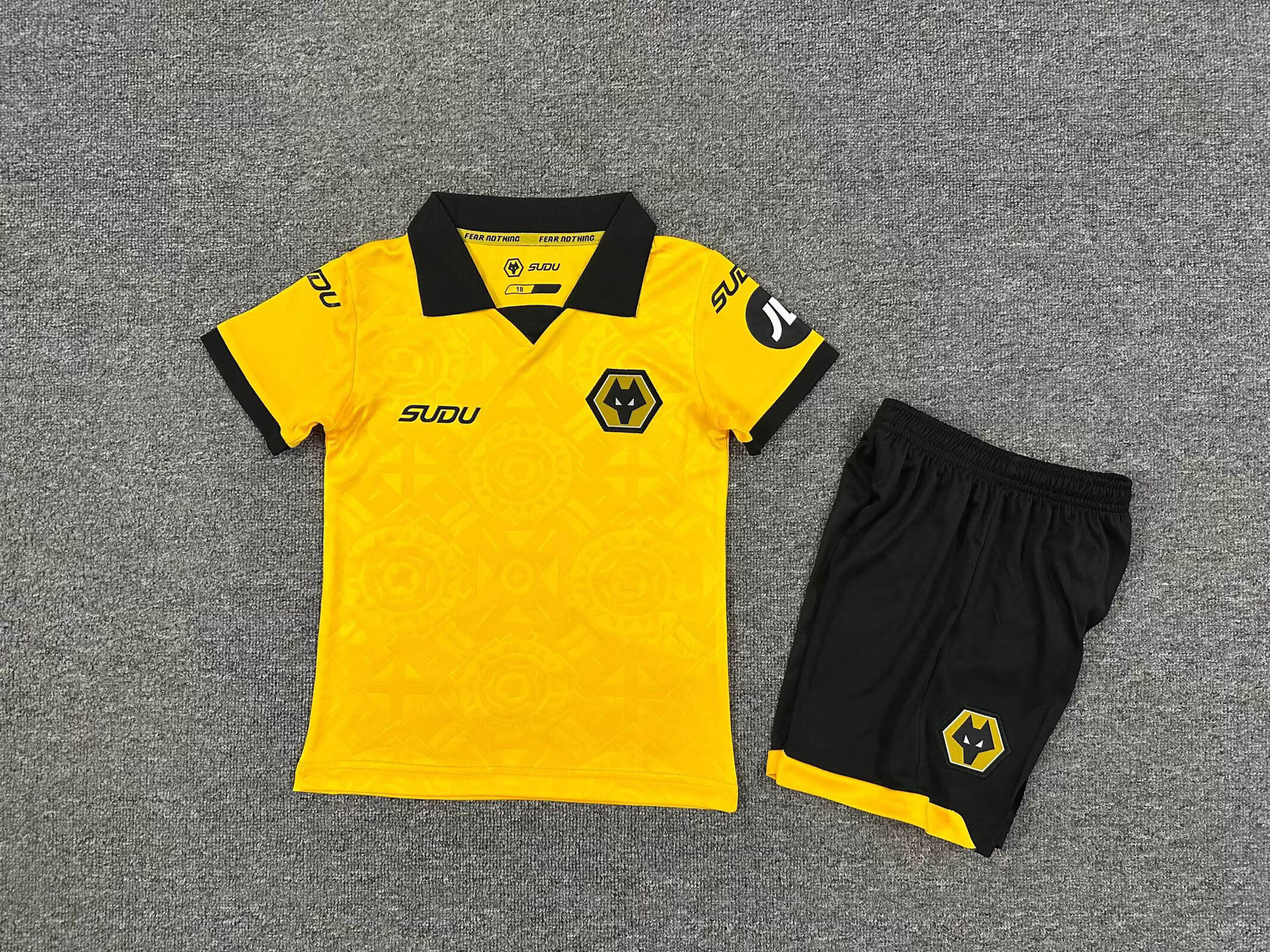 2025-2026 KIDS Wolves Home Football Shirt 1:1 Thai Quality- Maxi Kit