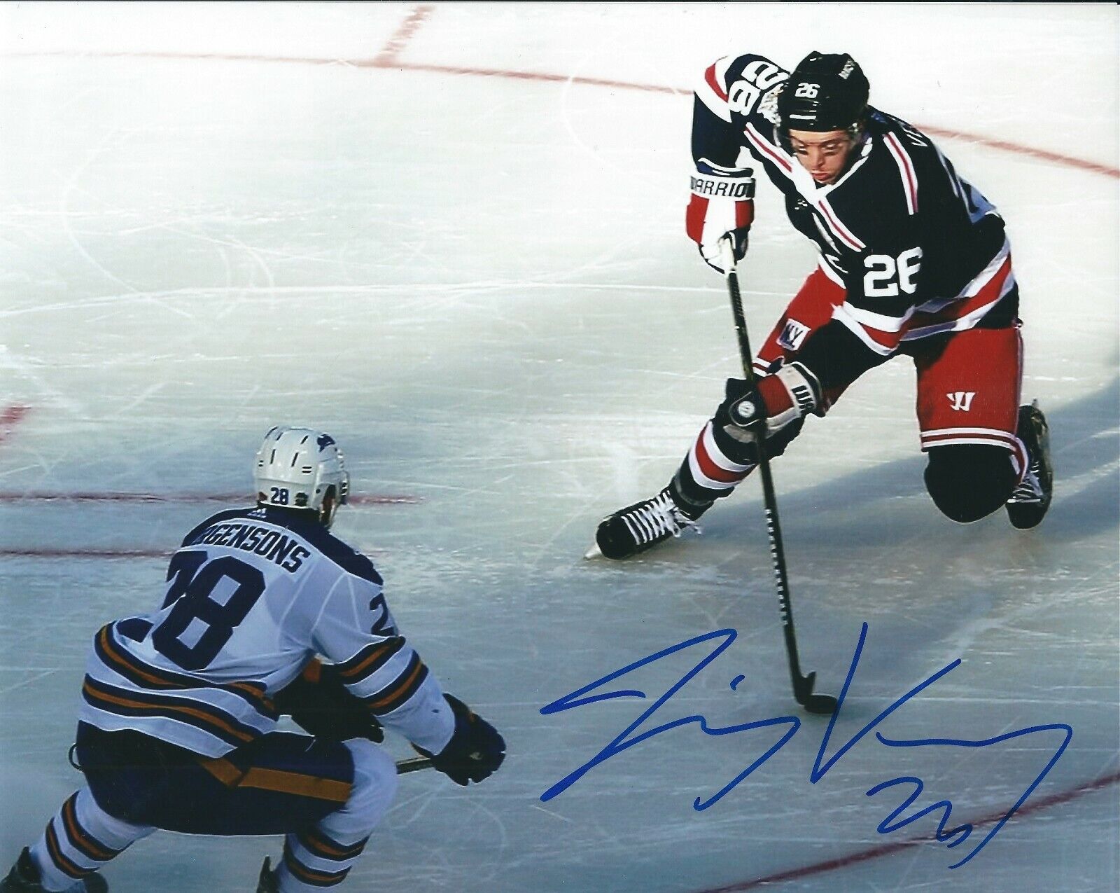 Autographed 8x10 JIMMY VESEY New york Rangers 8x10 Photo Poster painting - w/ COA