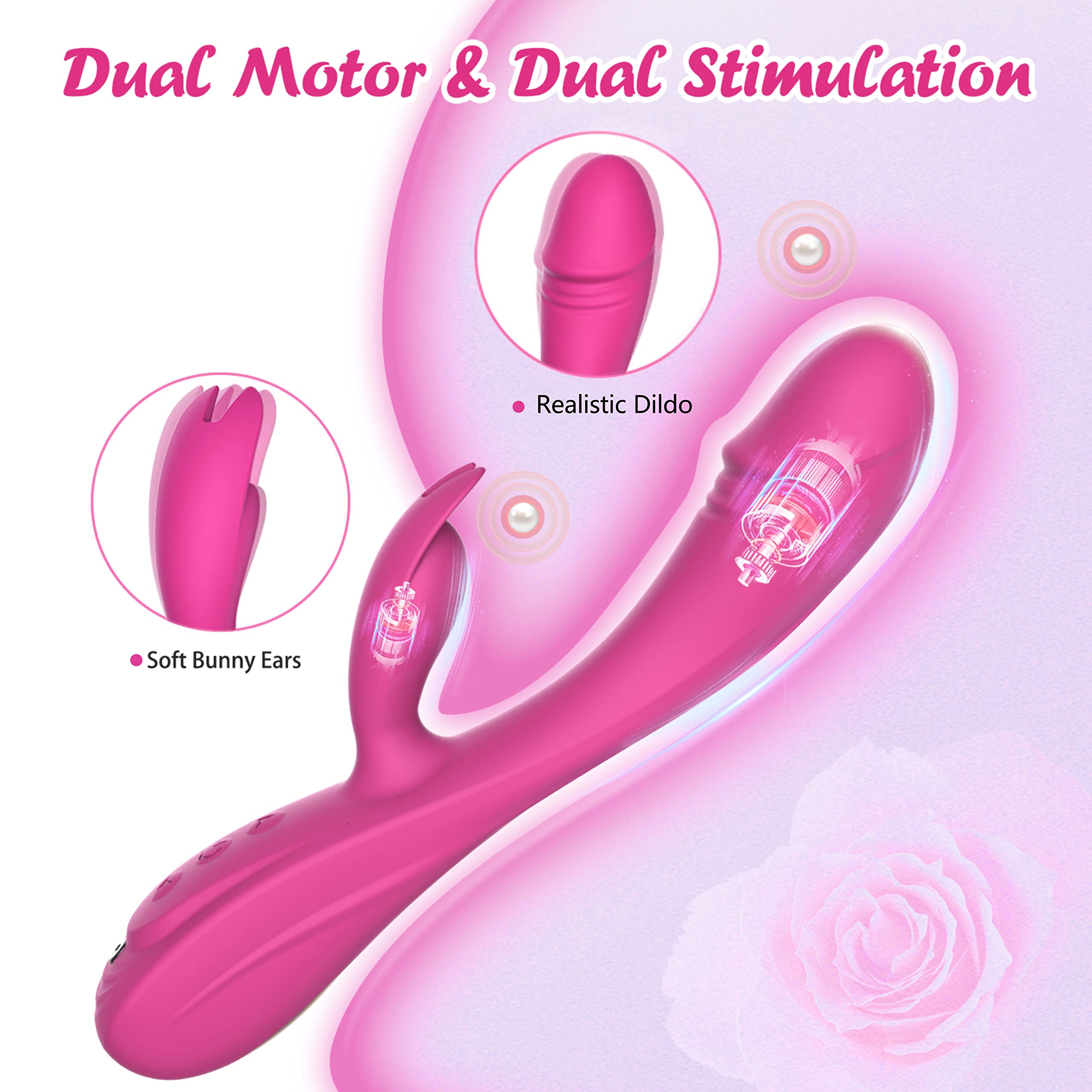 3 In 1 Dildo Realistic Vibrator Sex Toy For Women With 7 * 7 Vibrators Modes