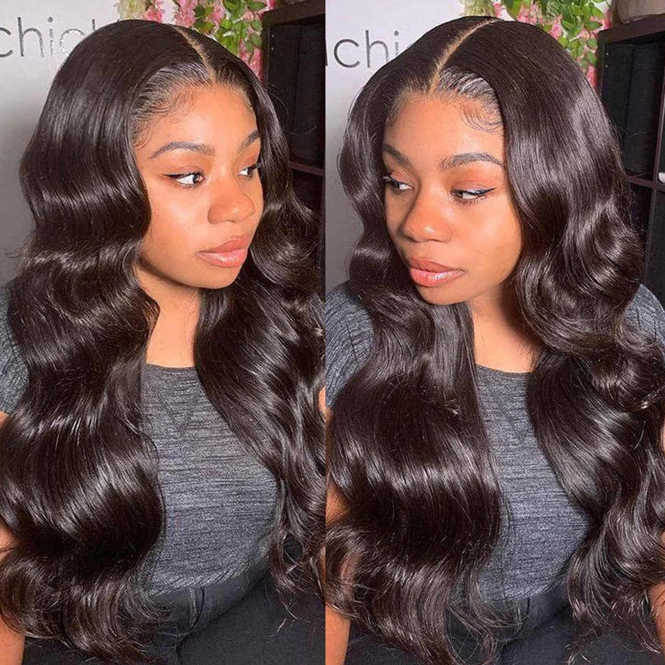 Glueless Bleached Knots Body Wave Lace Frontal Wig