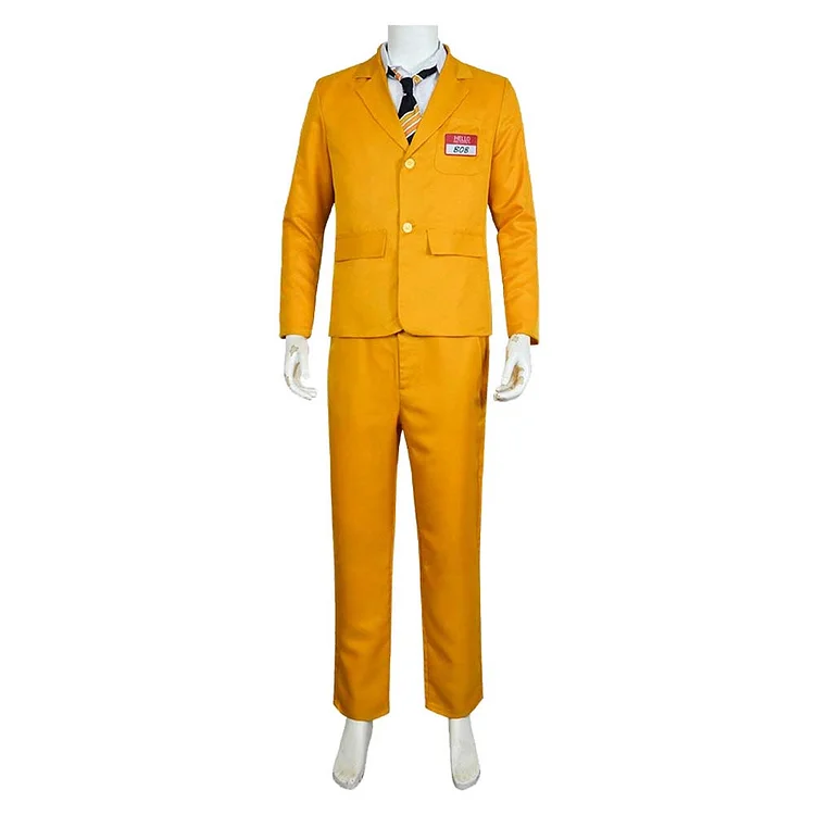 Beetlejuice Season 2 (2024) Shrunken Head Bob Yellow Suit Outfits Cosplay Costume Halloween Carnival Suit