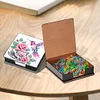 5D DIY PU Diamond Art Note Box with 160 Sheets Paper Memo Pad Holder (Flower)