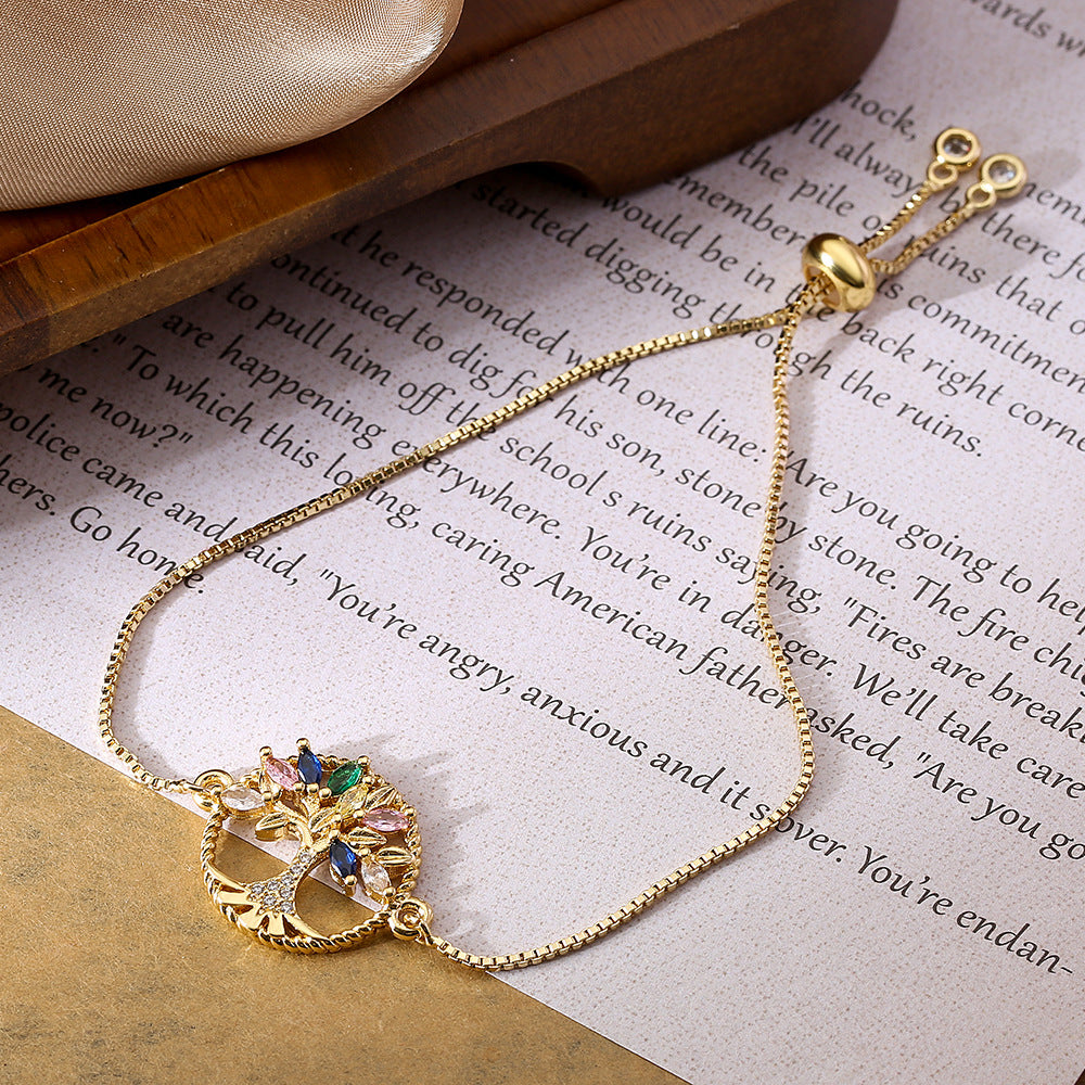 Women Eye Geometric Copper Inlay Bracelets