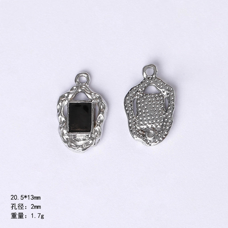 20 PCS/Package 22 * 9mm Alloy Cherry Heart Shape Rose Pendant Jewelry Accessories