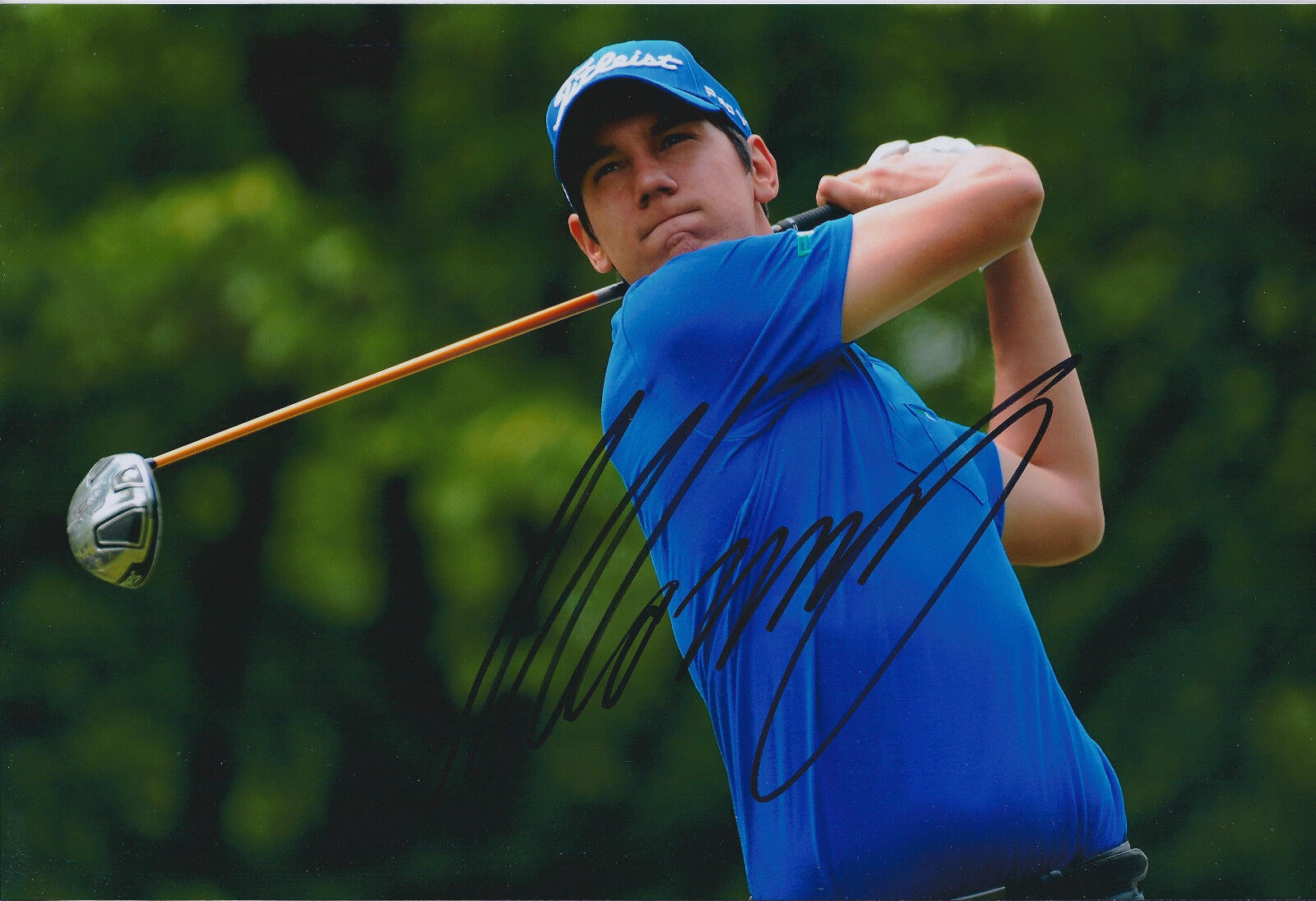 Matteo MANASSERO HAND SIGNED Autograph 12x8 Photo Poster painting AFTAL COA European Tour GOLF