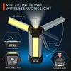 6000mAh LED Work Light Rechargeable Cordless Work Light for Camping (Black)