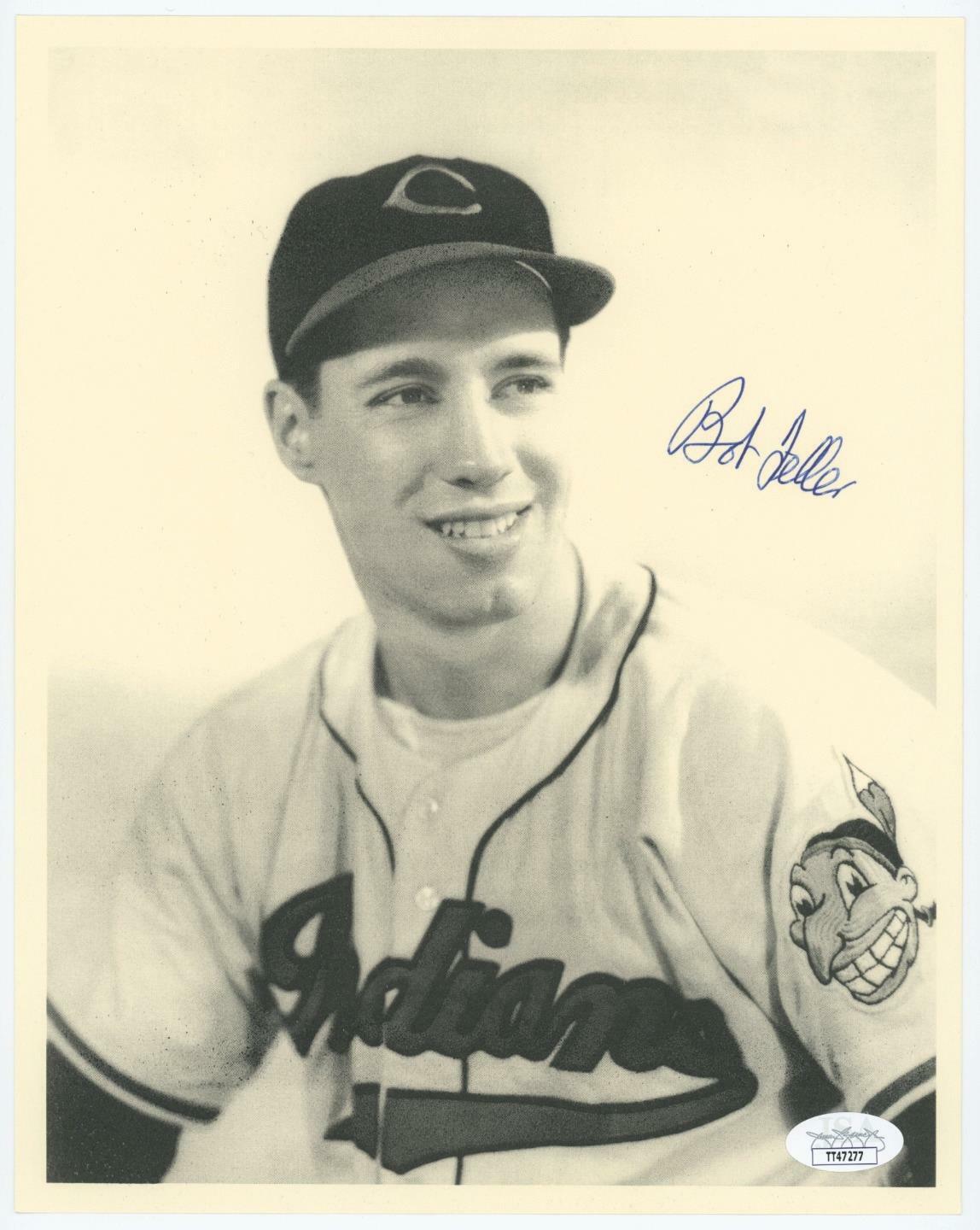 Bob Feller Cleveland Indians HOF Signed 8x10 Photo Poster painting Autographed AUTO JSA COA