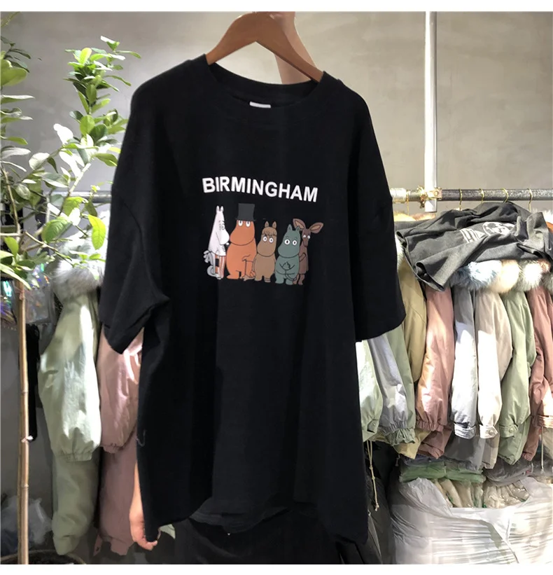 Brownm Brownm Celebrity Short-Sleeved T-Shirt Women's Wear 2024 Summer Wear New Korean Version Of Harajuku Loose-Match Half-Sleeve T-Shirt Clothes