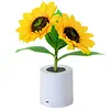 A sparkling sunflower lamp a twinkling sunflower tree three-color lighting realistic 3D design USB c