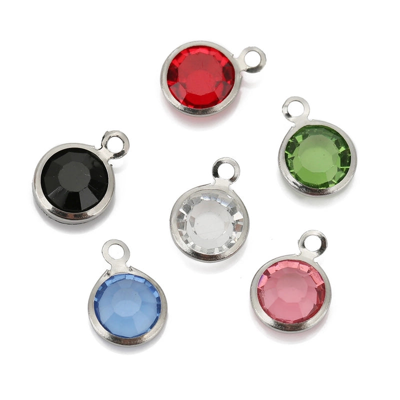 20 PCS/Package Artificial Crystal Geometric Jewelry Accessories Pendant