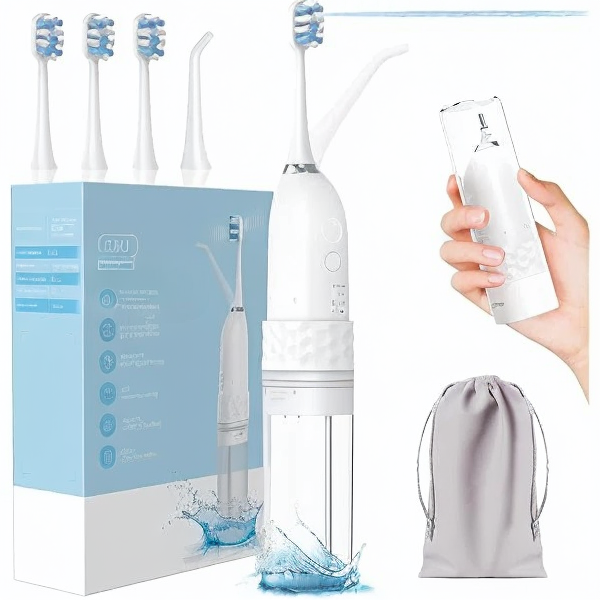 Electric toothbrush with water flosse