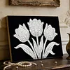 uk.everydayedeals DIY Pearl Painting With Frame - Handmade Self-Adhesive Pearls - Tulip(20*30cm)